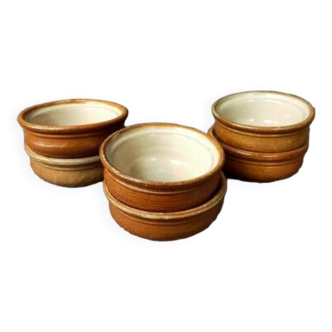 6 Glazed terracotta ramekins