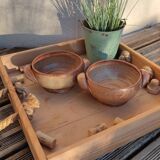 Set of two stoneware bowls