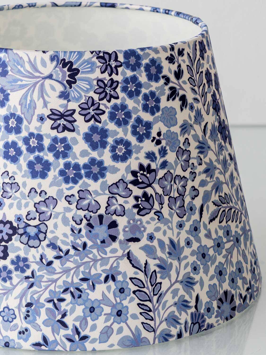 Dutch blue and white ceramic table lamp, 1977, with a new Liberty London shade.