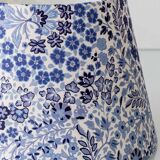 Dutch blue and white ceramic table lamp, 1977, with a new Liberty London shade.