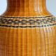 VINTAGE Woven Bamboo and Fine Porcelain VASE