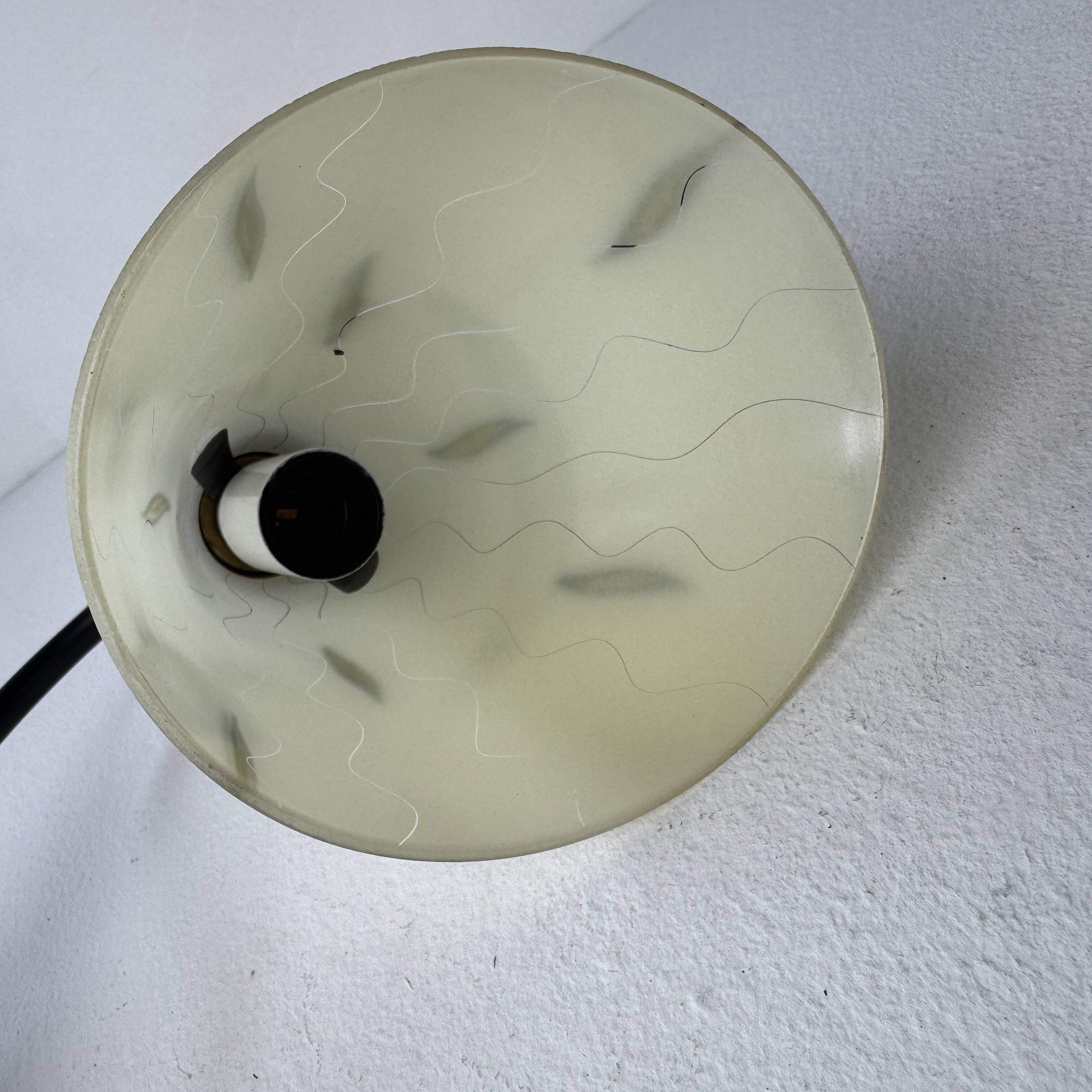 Pair of vintage glass wall lights 1950