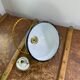 Domed dome suspension in gray and white enamelled sheet metal 18th new electrification