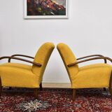Art deco Armchairs in the style of Halabal, 1930s.