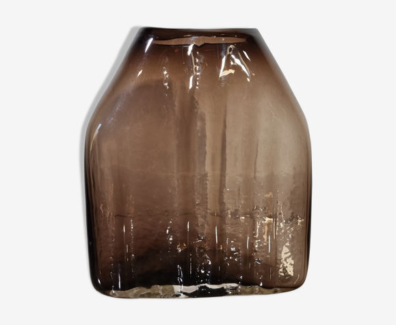 Vase brutaliste en verre Geoffroy Baxter pour Whitefriars, vers 1970