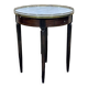 Louis XVI style mahogany bouillotte table from the 1950s with a marble top