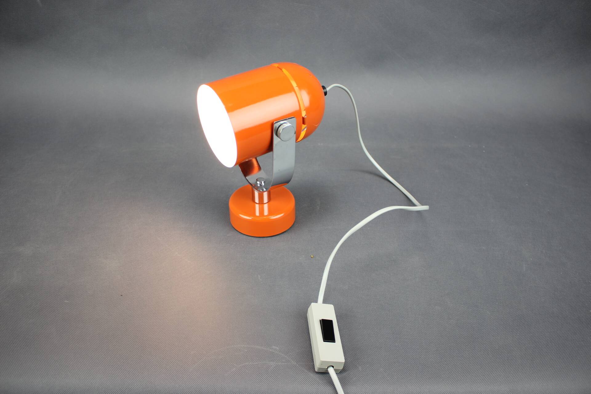 Lampe en métal orange et chrome des années 1970 par Stanislav Indra, Tchécoslovaquie