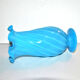 Ancient vase in turquoise blue opaline 18.5cm
