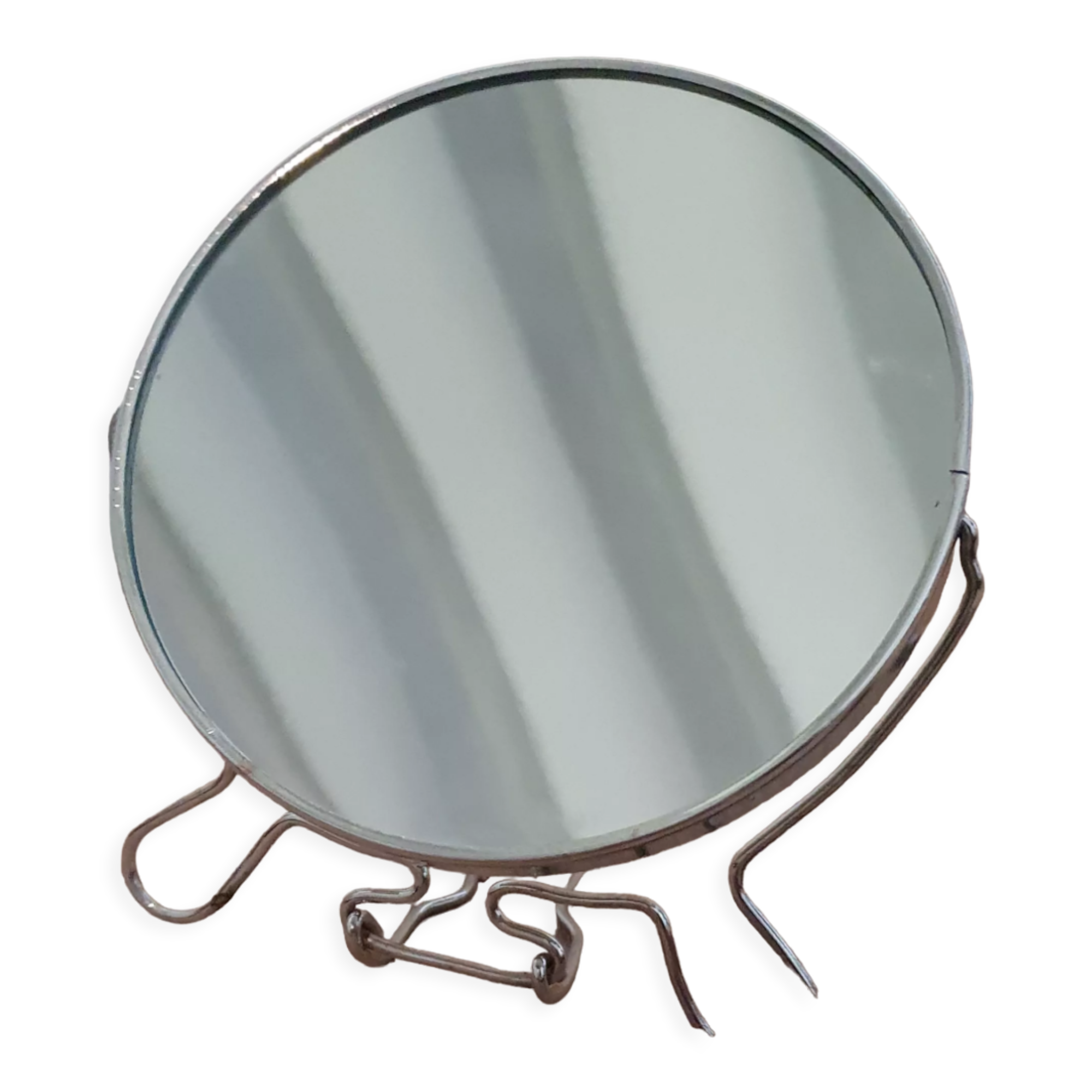 Vintage round barber mirror