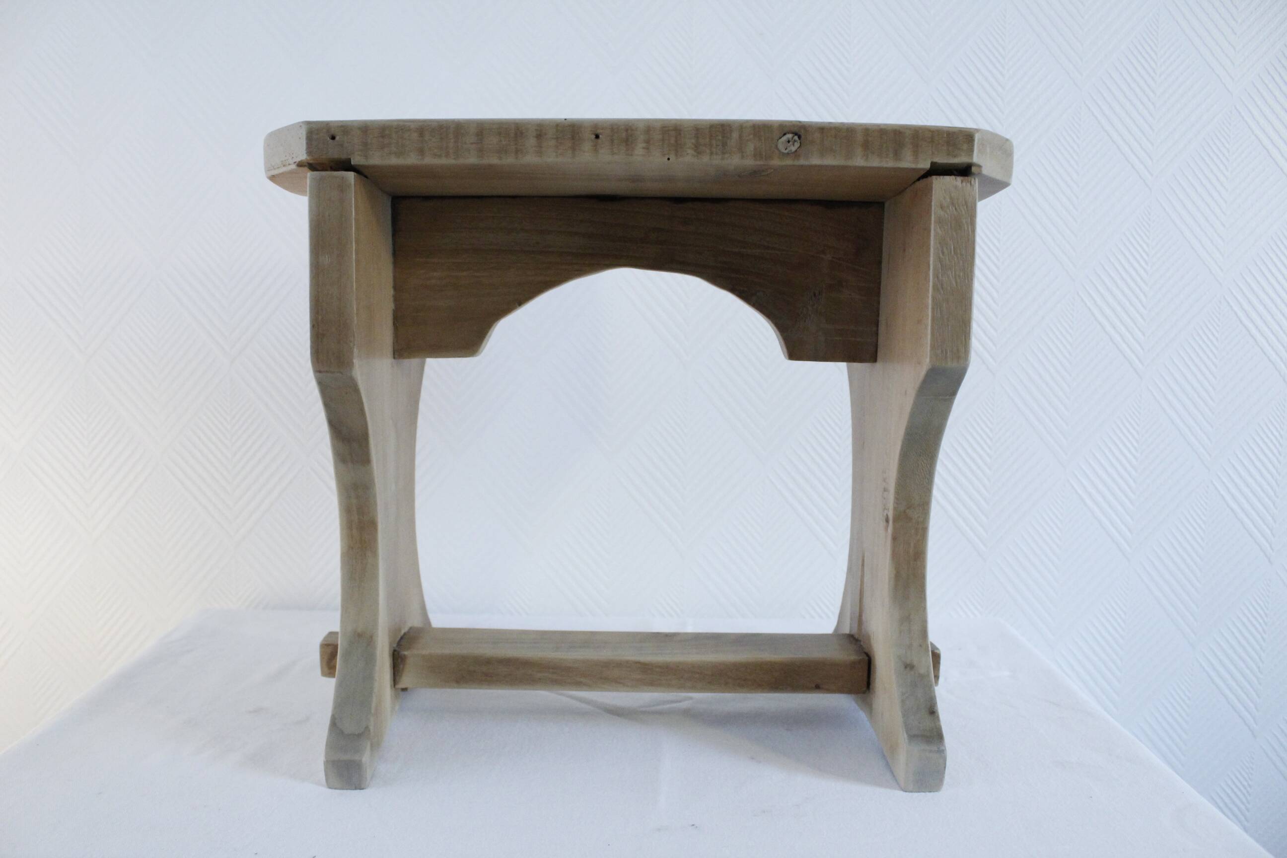 Small renovated solid wood bench