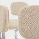 Paul Legeard set of 12 stainless steel and curly wool chairs 1970