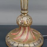 Large Art Deco lamp in gilded wood, France, circa 1920