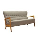 Canapé en hêtre, design danois, années 1960, designer : Soren Hansen, fabricant : Fritz Hansen
