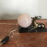 Art deco deer table lamp