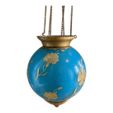 Blue glass pendant light