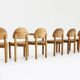 6 x Vintage Dining Room Chairs by Rainer Daumiller pine wood, Denmark, 1970