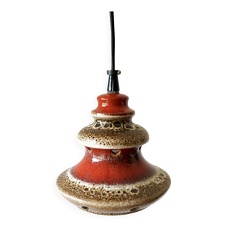 Vintage fat lava Herda ceramic pendant light – 1970s