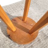 Low tripod stool in ash