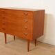 Vintage teak chest of drawers with 4 drawers by Kai Kristiansen