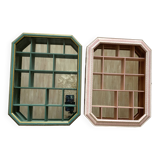 Vintage wall display cases