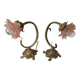 2 lampes en bronze et verre