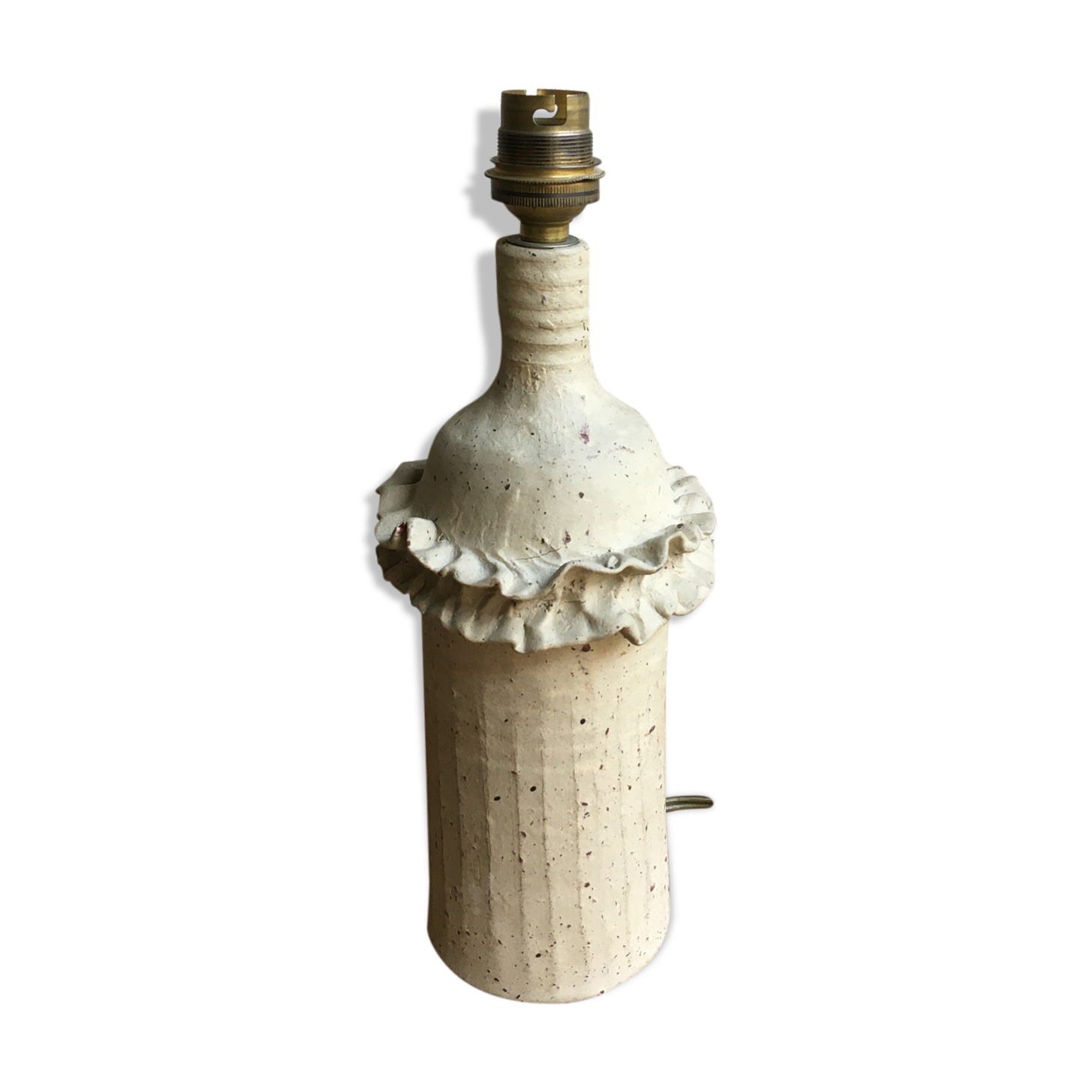 Pied de lampe vintage en grès