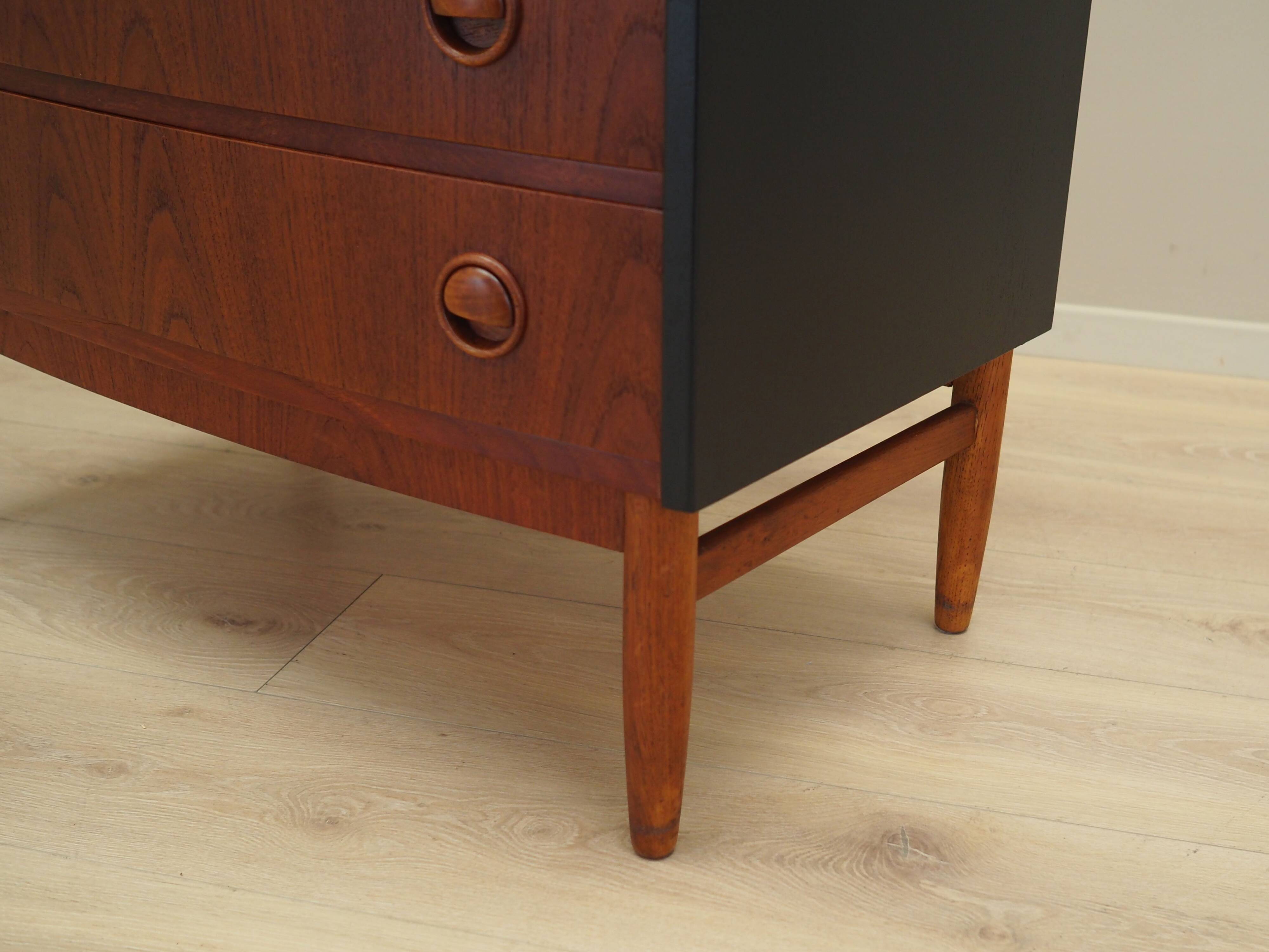 Teak chest of drawers, Danish design, 1960s, designer: Kai Kristiansen, manufacturer: Feldballes Møb