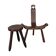 Vintage Spanish Wooden Chair and Stool from the 1970s