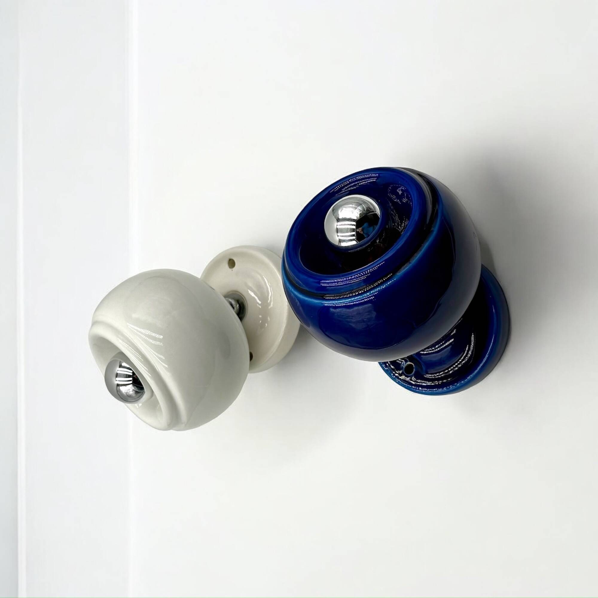 Vintage Ceramic Wall Lamps with Adjustable Mount. Set of 2, 1970s