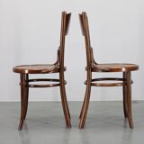 1930s Pair of Restore Beech Chairs by Thonet - Mundus, Czechoslovakia