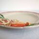 2 vintage pomegranate slip plates signed Francesco Guarino