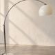 Arc floor lamp with marble base design