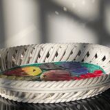 "Intrecciata" vintage fruit dish - Italian ceramic