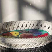 Plat à fruits "Intrecciata"vintage - céramique italienne