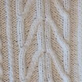 Hand-knitted wool blanket or plaid