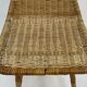 Suite of six vintage bar stools in rattan design Rohe 1960