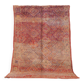 Tapis en laine marocain vintage 184 x 285 cm, tapis berbère fait main, ancien tapis boho