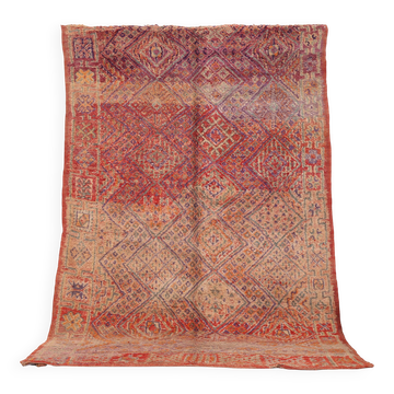 Tapis en laine marocain vintage 184 x 285 cm, tapis berbère fait main, ancien tapis boho