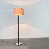 Leather floor lamp Model Flet modern Danish mid-century by Jo Hammerborg for Fog & Mørup, 1960s