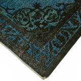 Overdyed Wool Vintage Handmade Carved Rug 169 cm x 288 cm