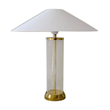 Mid-century glass and brass table lamp Bergbom B-019 Sweden 1960s