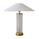 Mid-century glass and brass table lamp Bergbom B-019 Sweden 1960s