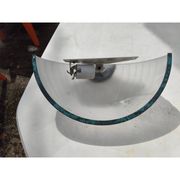 Paire d'appliques art déco verre opalin cuivre et laiton