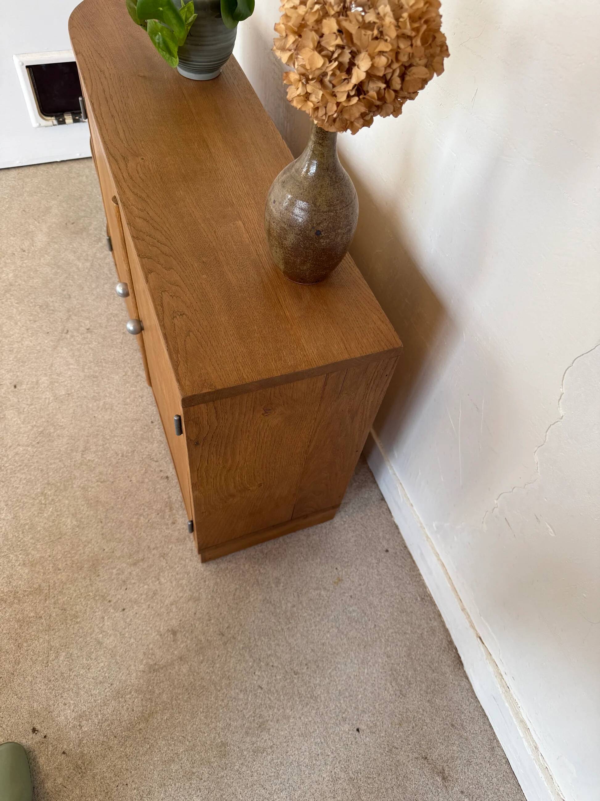 Meuble bas enfilade vintage art déco bois massif