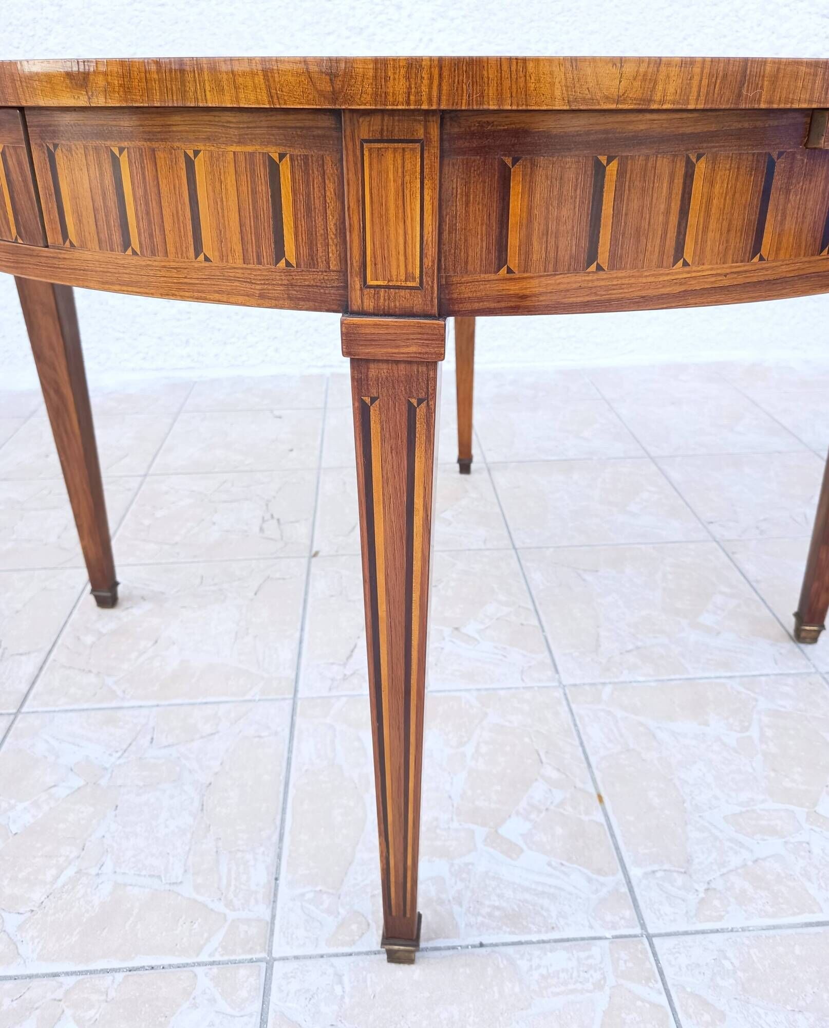 Louis XVI style game table in precious wood