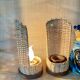 Duo de lampes rotin, câbles tissu neuf 2x2M