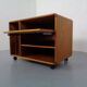 Small rollable teak media sideboard from Dyrlund, 1970s