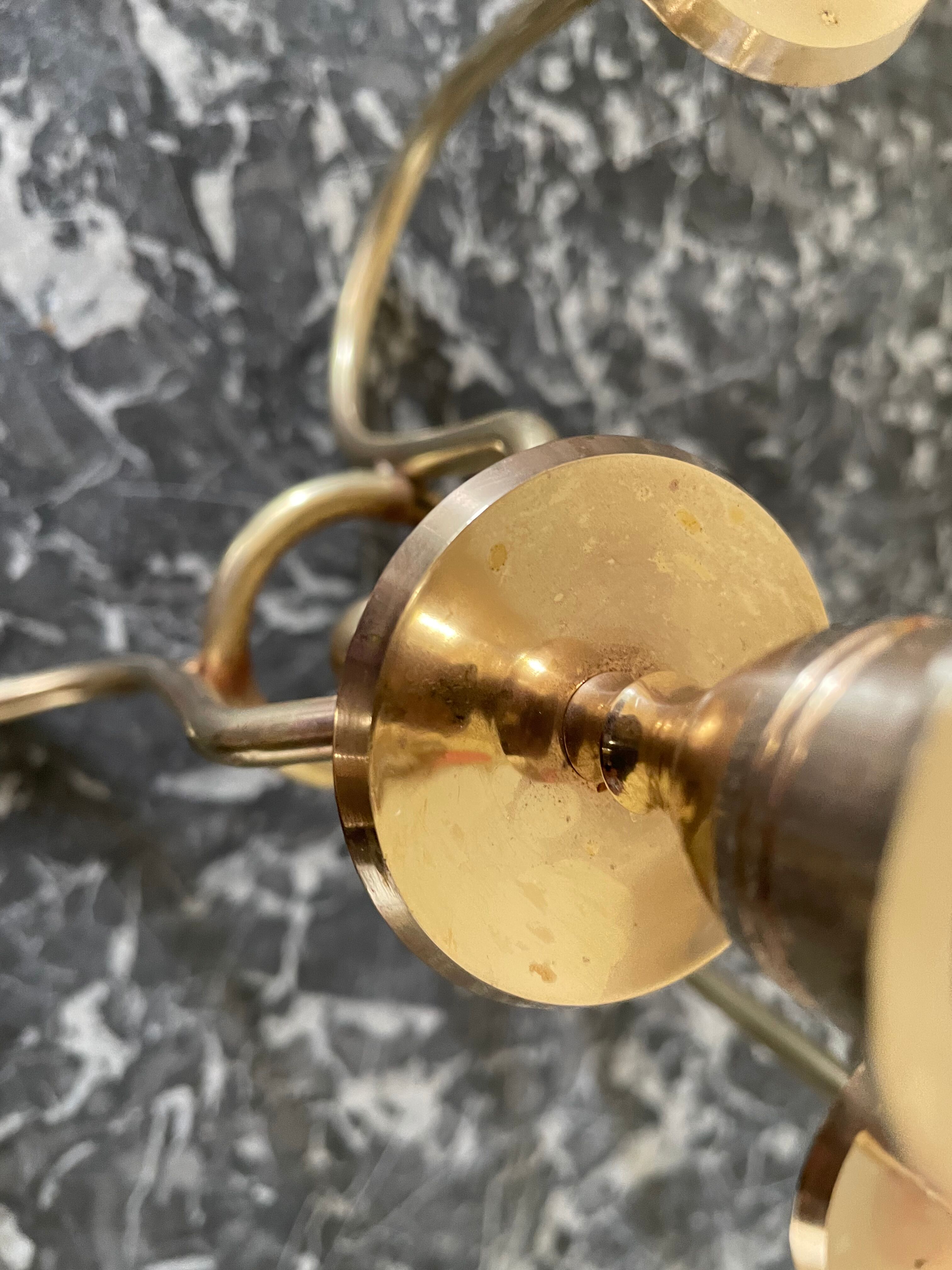 Golden brass candle holder