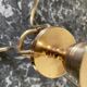 Golden brass candle holder