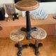 Singer stool - industrial - 1930s